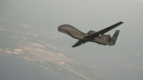 Undated file photo courtesy of the US Navy shows a RQ-4 Global Hawk unmanned aerial vehicle © Erik Hildebrandt