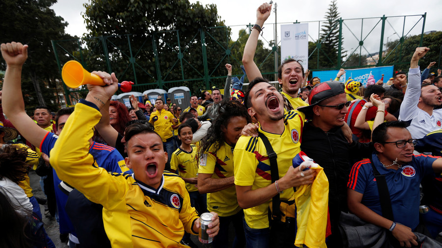 Colombia Turns Into Sea Of Yellow As Football Fans Revel