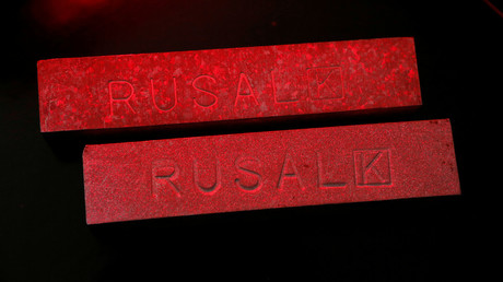 Aluminium ingots made at the RUSAL (Russian Aluminum) Krasnoyarsk aluminium smelter © Ilya Naymushin
