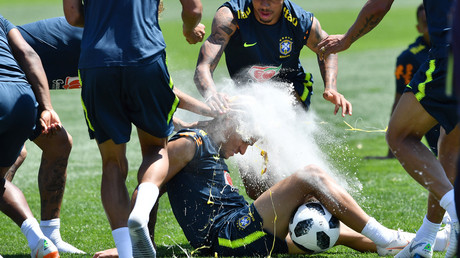 Brazil training prank: Birthday boy Coutinho pelted with eggs by Neymar & teammates (VIDEO)