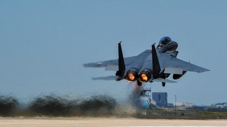 A South Korean F-15 takes off during last year's 'Max Thunder' military exercises