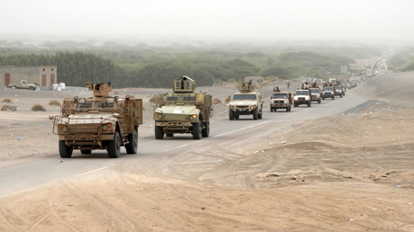 Saudi-led coalition forces approaching Hodeidah international airport, June 13, 2018 © Nabil Hassan