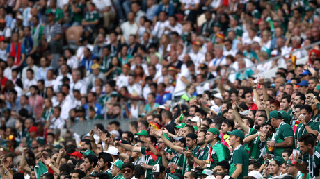 Mexico fans at the Luzhniki stadium in Moscow.