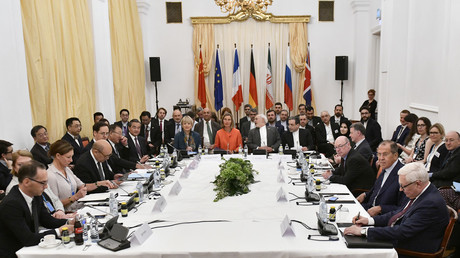 A ministerial meeting on the Iran nuclear deal is held in Vienna, Austria, on July 6, 2018. © Hans Punz