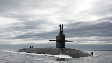 A nuclear-powered submarine