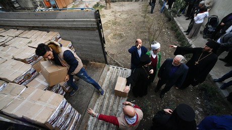 The distribution of humanitarian aid from various religious communities of Russia, in Damascus © 