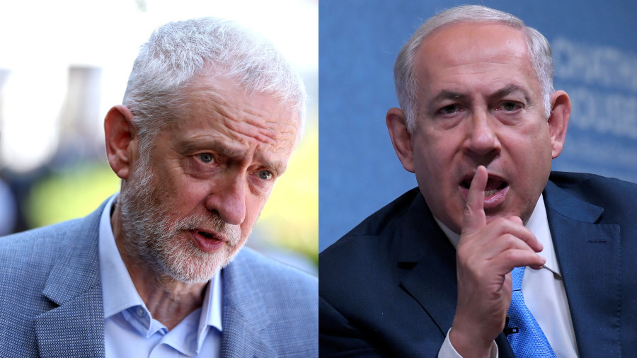 ‘Wreaths for terrorists’: Netanyahu & Corbyn face off over ‘anti-Semitism’ as Twitter erupts