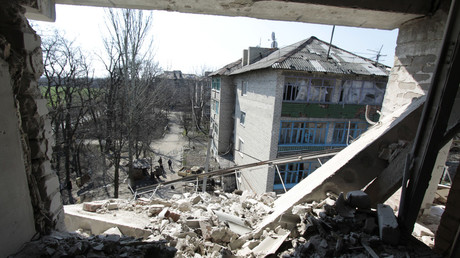 Aftermath of a Ukrainian shelling in Donetsk Region. © Sergey Averin