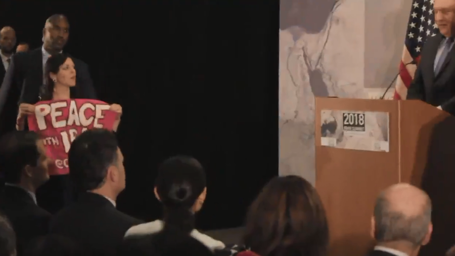 ‘Sanctions are weapon of war’: Pompeo’s speech at anti-Iran group interrupted by protesters (VIDEO)