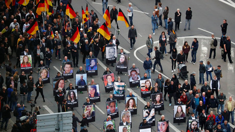 Demonstrations following the killing of a German man in Chemnitz, Germany © Hannibal Hanschke
