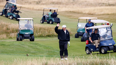 FILE PIC: President Donald Trump playing golf. © Henry Nicholls