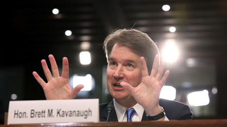 FILE PHOTO. US Supreme Court nominee judge Brett Kavanaugh testifies on Capitol Hill in Washington © Chris Wattie