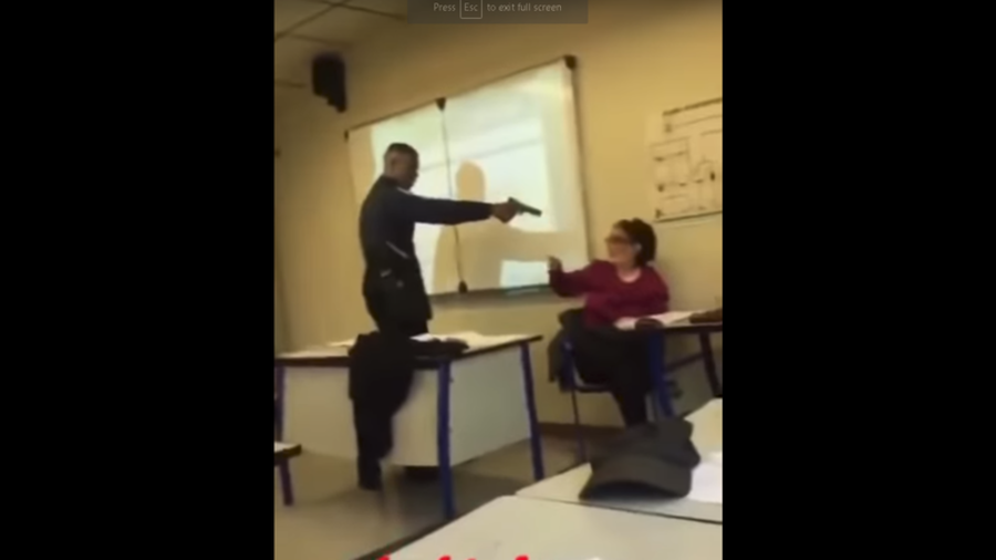France in shock as VIDEO of student threatening teacher with ‘gun’ in class goes viral