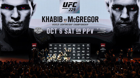 Conor aims kick at Khabib, flanked by Drake! UFC 229 ceremonial weigh-in highlights (PHOTOS/VIDEO)