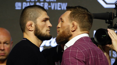 Conor aims kick at Khabib, flanked by Drake! UFC 229 ceremonial weigh-in highlights (PHOTOS/VIDEO)