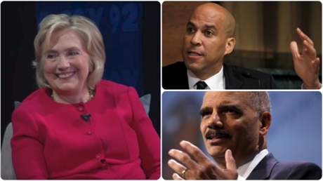 ‘They all look alike’: Hillary Clinton corrects moderator who mixed up black Democrats