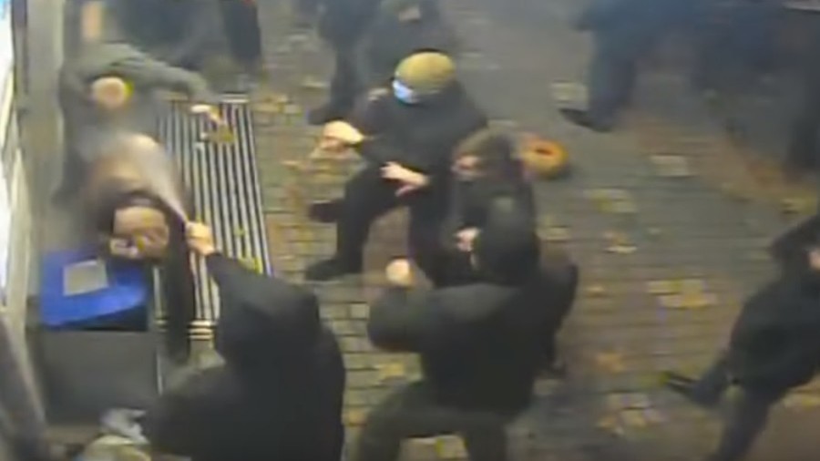 ‘F*** off home!’ Masked men pelt Ukrainian presidential candidate with eggs, pummel his team (VIDEO)