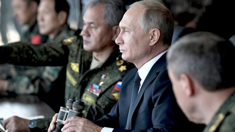FILE PHOTO. President Vladimir Putin attends the Vostok 2018 military drills on September 13, 2018. © Sputnik / Aleksey Nikolsky
