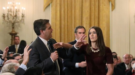 CNN correspondent Jim Acosta at November 7, 2018 presidential press conference