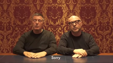 A screenshot from D&G's apology video © YouTube / Dolce & Gabbana