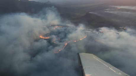 The Sawmill Fire as seen from the skies © Arizona Department of Forestry and Fire Management