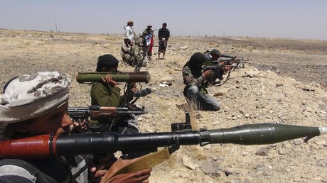 FILE PHOTO. Militant fighters in Yemen's southern Lahej province. ©Reuters / stringer