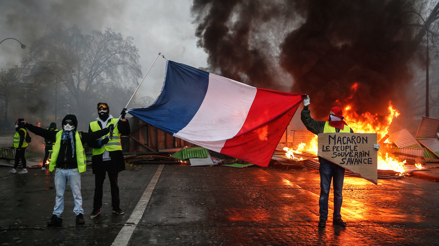 Image result for french yellow vest strike images