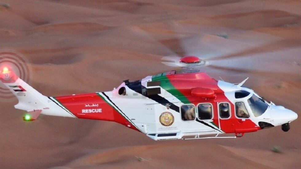 WATCH the terrifying moment a rescue helicopter crashes in UAE ...