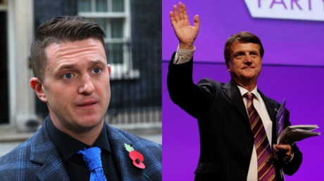 (L) Tommy Robinson © Reuters / Simon Dawson (R) UKIP leader Gerard Batten © Reuters / Darren Staples
