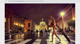 Playboy model arrested for naked crucifix photoshoot at the Vatican