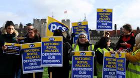 Iconic London Tower guards don yellow vests for their first strike in 55 YEARS