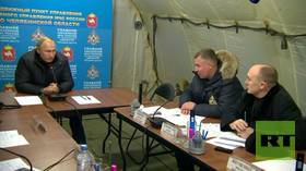 Putin arrives at scene of deadly Urals gas blast amid race to save people in freezing cold (VIDEO)