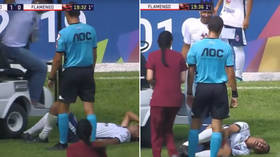 Insult to injury: Medical cart runs over stricken Brazilian player’s foot (VIDEO)
