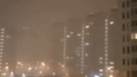 ‘This is hell like’: Rare winter thunderstorm hits Moscow