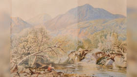 'Alpenlandschaft' watercolor, signed and dated 1910. © Auktionshaus Kloss 