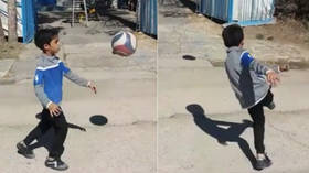Mini Mo? Watch 7yo boy goes viral recreating Egyptian King's volley in 'Salah Challenge' (VIDEO)