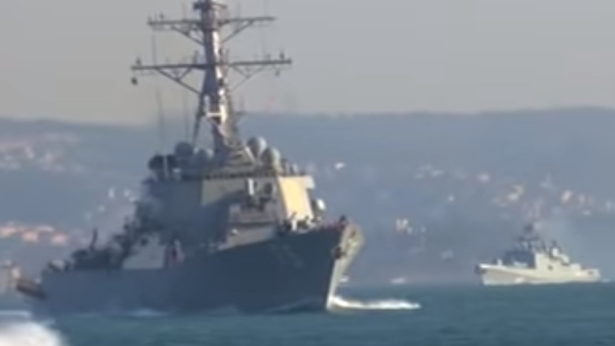 1240px x 697px - Close encounter of Russian & US warships in Bosporus Strait caught ...