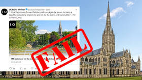 PM May’s Twitter account pays tribute to wrong English city on anniversary of Salisbury poisoning