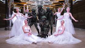 Troops and tutus: Russian soldiers and ballerinas pose for 'surreal' Women's Day shoot