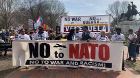 Hundreds march in Washington, DC, to protest against NATO, US interference in Venezuela