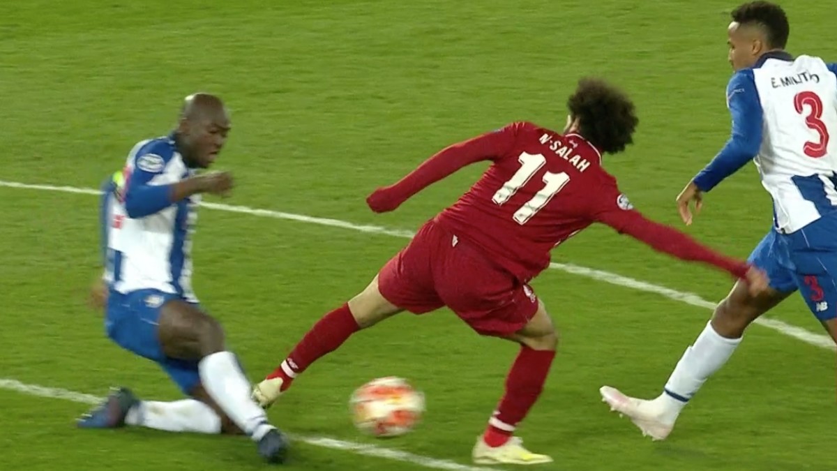 Image result for salah's horror tackle against porto