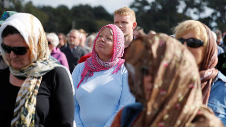 A national remembrance service for victims of the mosque attacks in Christchurch. © Reuters/Jorge Silva
