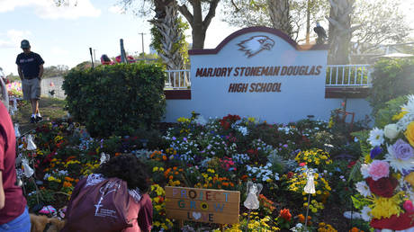 Vigil for victims of Marjory Stoneman Douglas High School shooting in Parkland, Florida, February 14, 2019