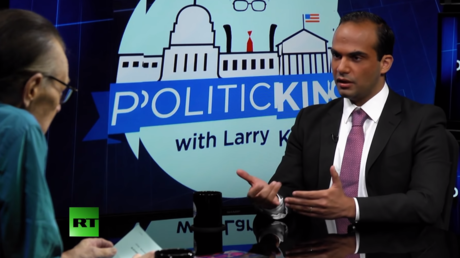 George Papadopoulos talks to Larry King on his show Politicking © Youtube / RT America