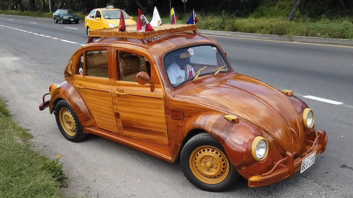 Carpenter Dad Drives Diy Wooden Car From Peru To Nyc To - 