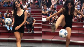 Keepy-uppy queen: Meet Harriet Pavlou, the freestyle juggler on heels