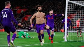 ‘Perfectly timed!’ Shirtless Salah gives teammates the slip in hilarious goal celebration (VIDEO)