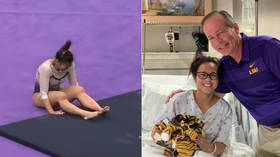 US gymnast undergoes surgery on broken legs after horrific injury