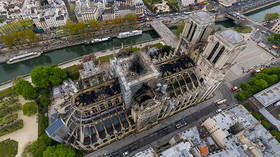 Heart-wrenching aftermath of Notre Dame fire in aerial 360 PANORAMA