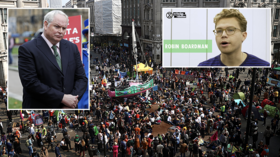 TV news anchor slammed online after ‘middle class’ insult sees environmental protester storm off